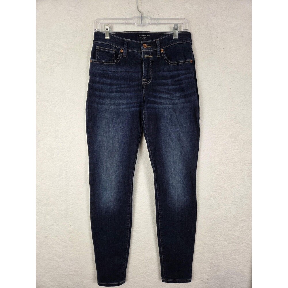 Lucky Brand Ava Mid Rise Super Skinny Jeans Womens 6/28 Dark Wash Stretch Denim - Picture 5 of 10